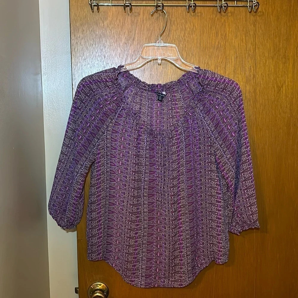 American Eagle Purple Blouse Size M